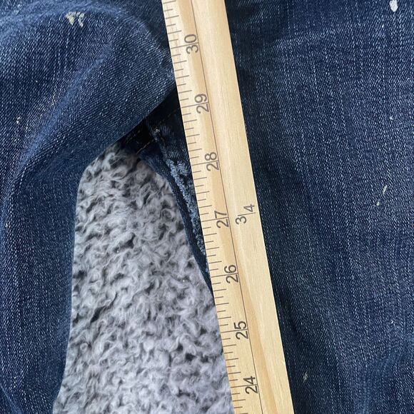 Levi Strauss Signature Series Jeans Paint Splatter Boot Cut Dark Wash Juniors 9 - Picture 9 of 10